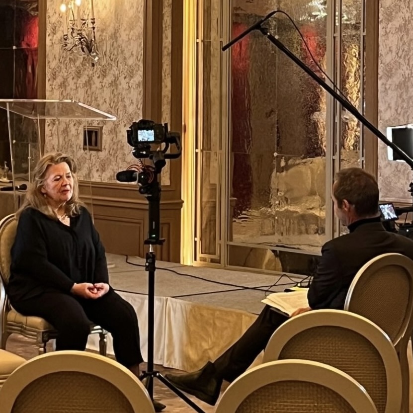 Interview with Anne-Marie Sargueil at Plaza Athénée, Paris